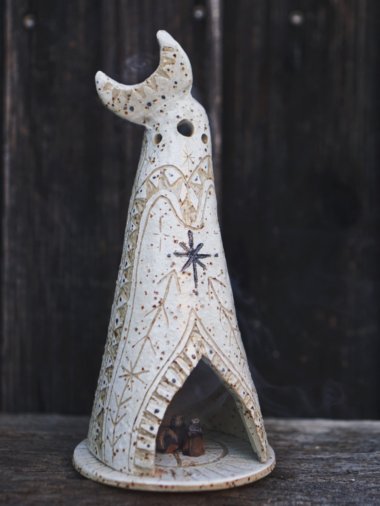 Moon Sister Incense Burner - White