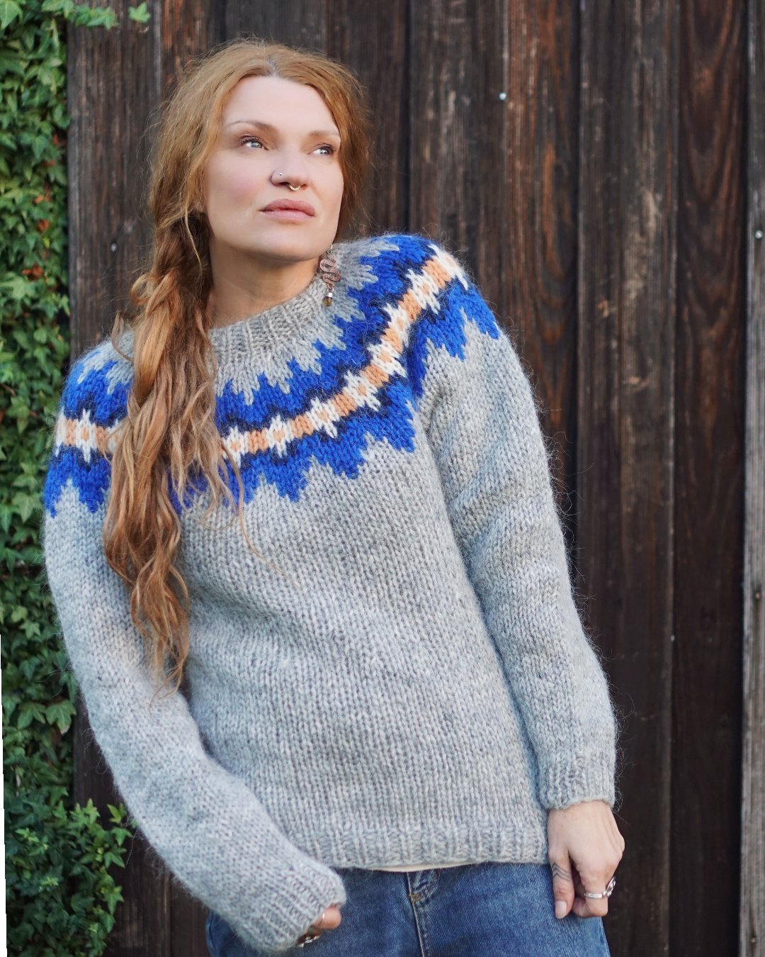 Iceland Knit Sweater - Light Grey