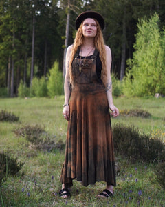 Maxi Bib Dress  -  Black Soil