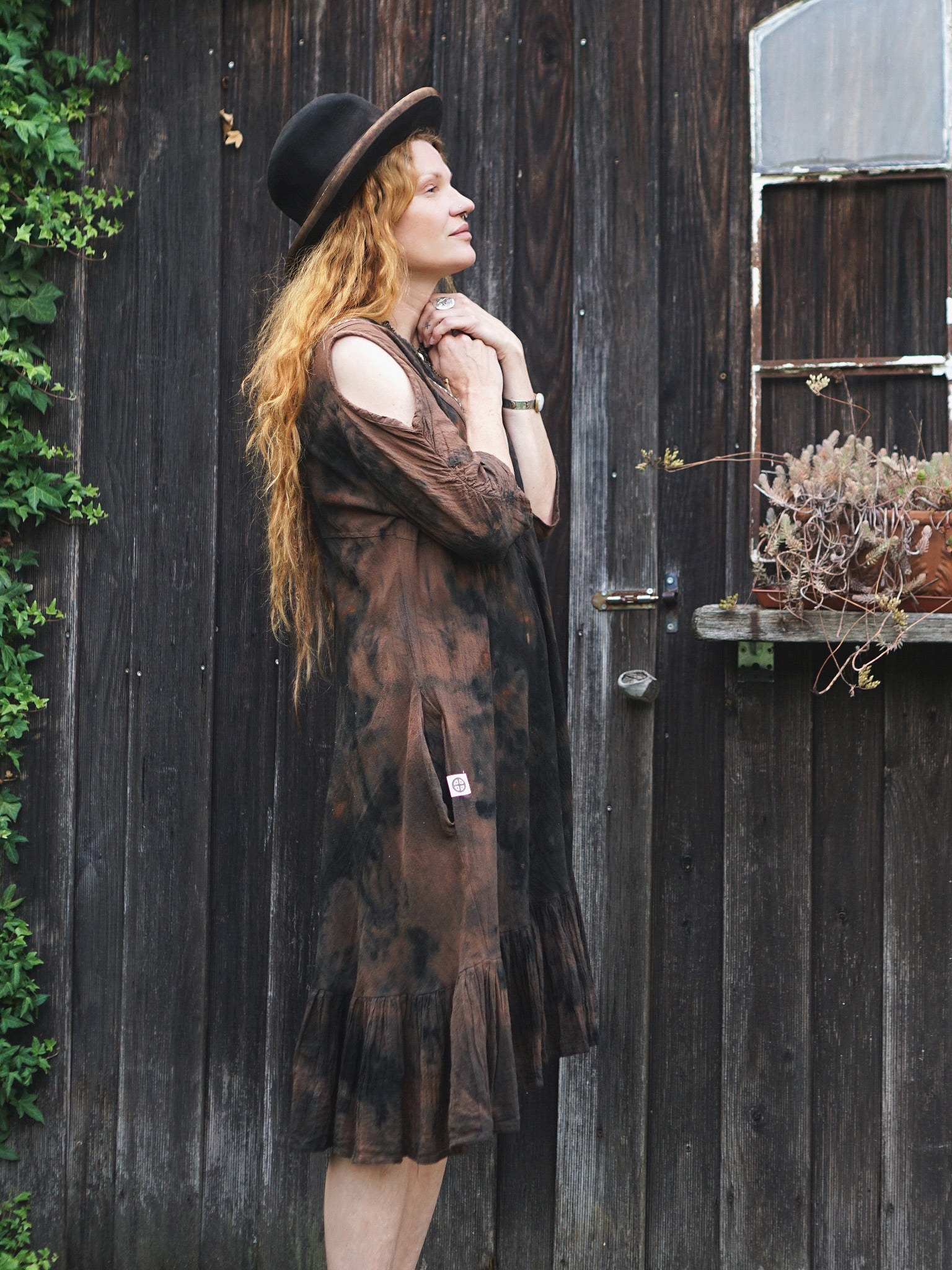 Natural Habitat Summer Dress -  Copper Flakes Black Soil