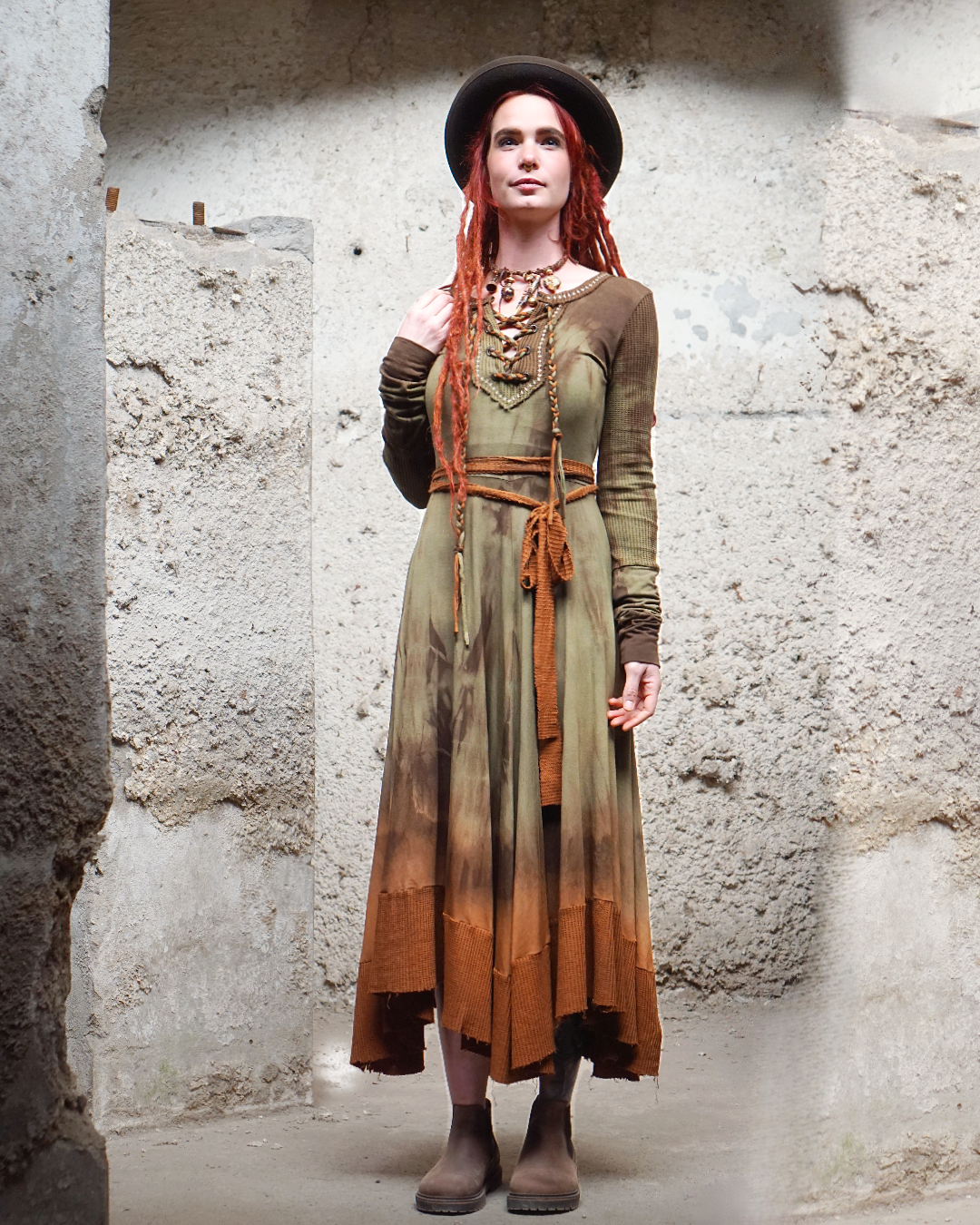 Ella Maxi Dress - Olive Dragon Blood