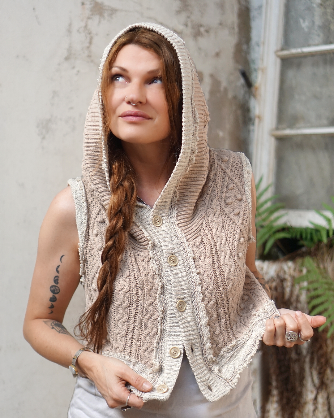 Knit Vest - Natural beige