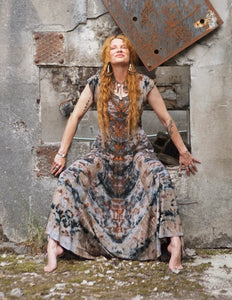 Natural Habitat Cozy Maxi Dress - Earth Treasure  / Copper Flakes