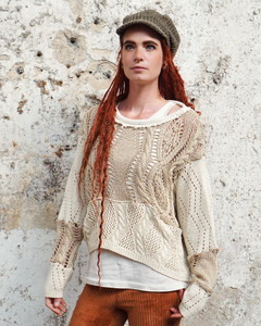 Knit Oversize Jumper - Natural beige