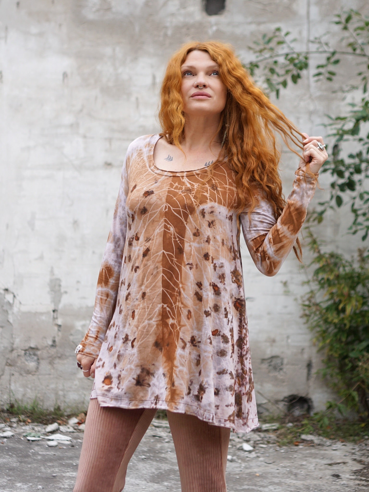 Cozy Long Sleeve  - Copper Flakes Clay