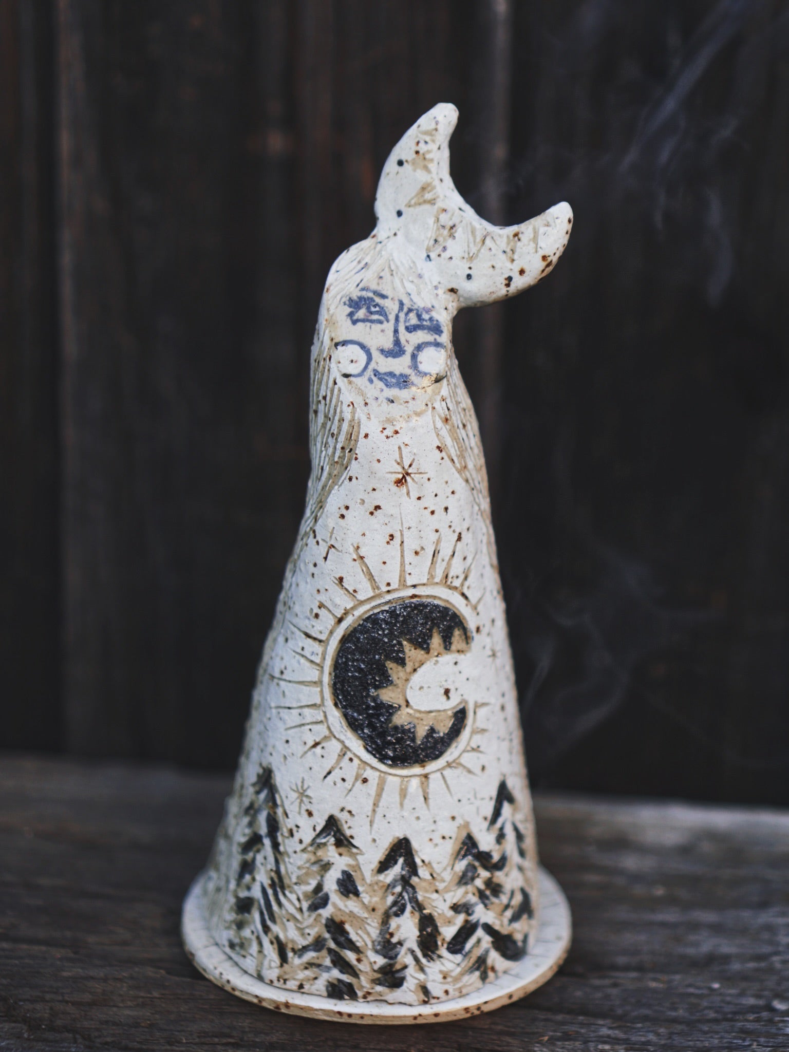 Moon Sister Incense Burner - White
