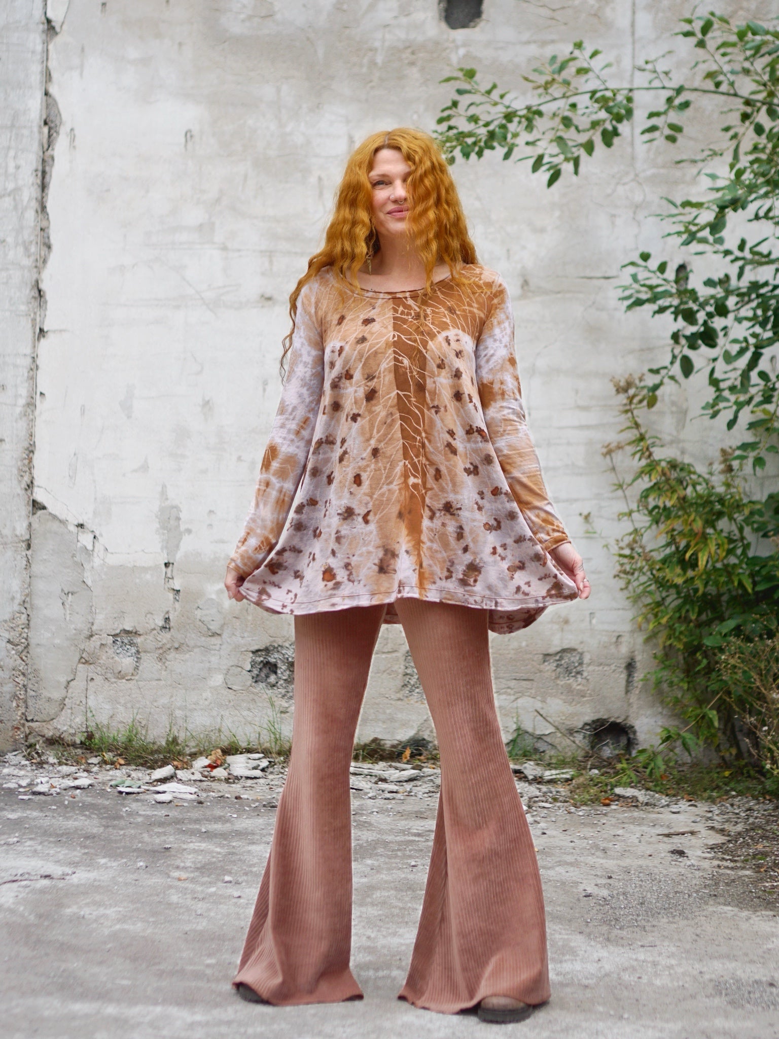 Cozy Long Sleeve  - Copper Flakes Clay