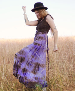 Hippie Maxi Dress - Purple / Cacao