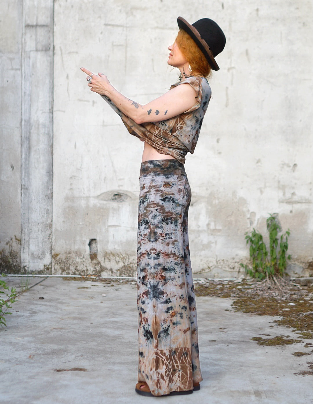 Natural Habitat Comfy Flare Trousers  - Earth Treasure / Copper Flakes