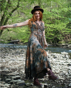 Ella  Maxi Dress - Forest Floor/Black