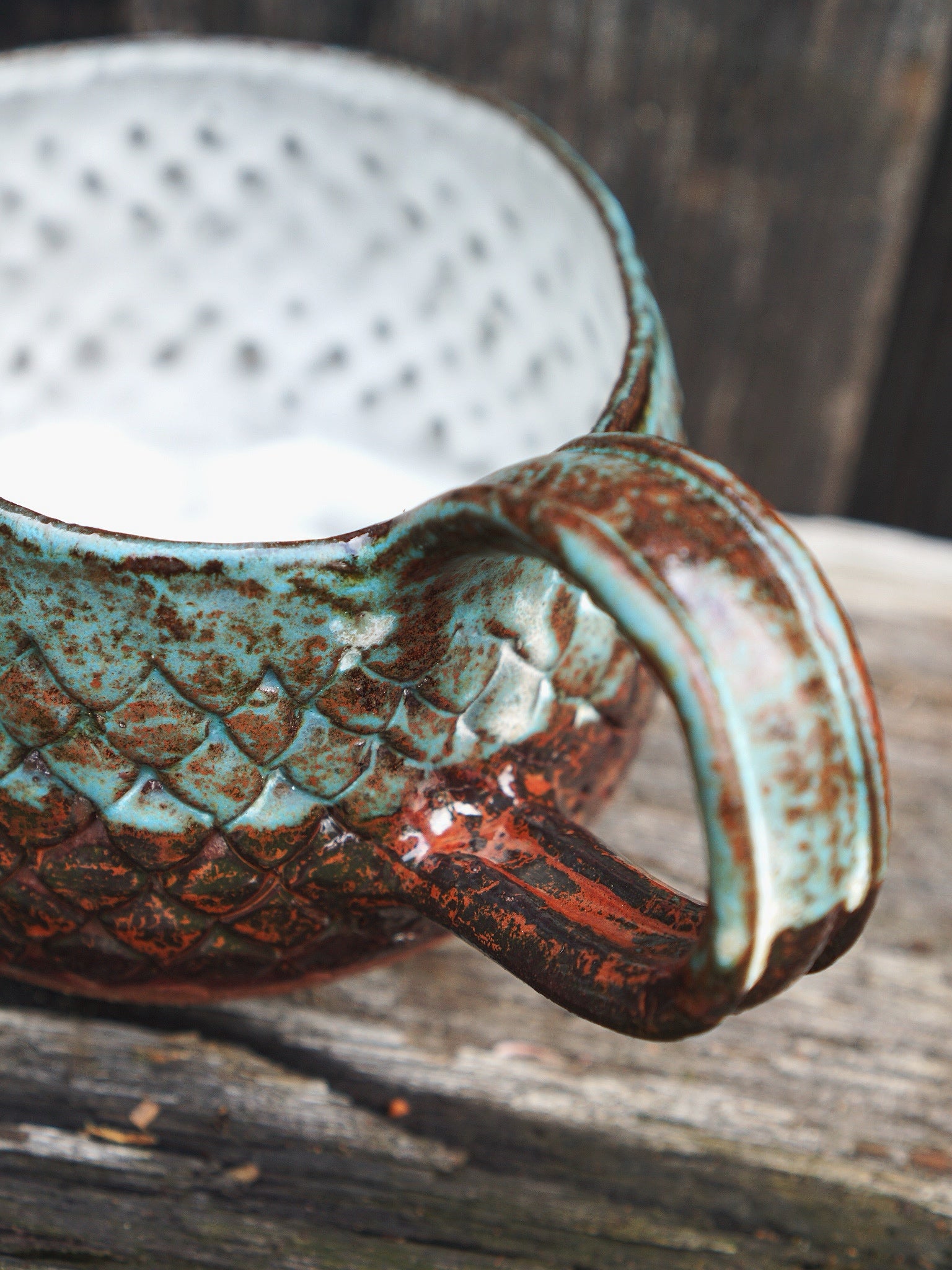Big Magic Dragon Mug -Mint Copper