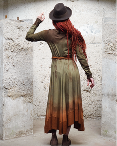 Ella Maxi Dress - Olive Dragon Blood