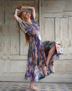 Wrap Dress   - Purple / Forest Whispering