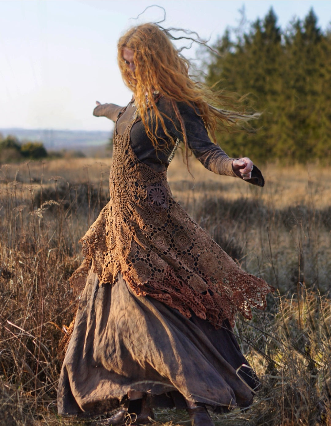 Crochet Patchwork Dress  -  Forestfloor