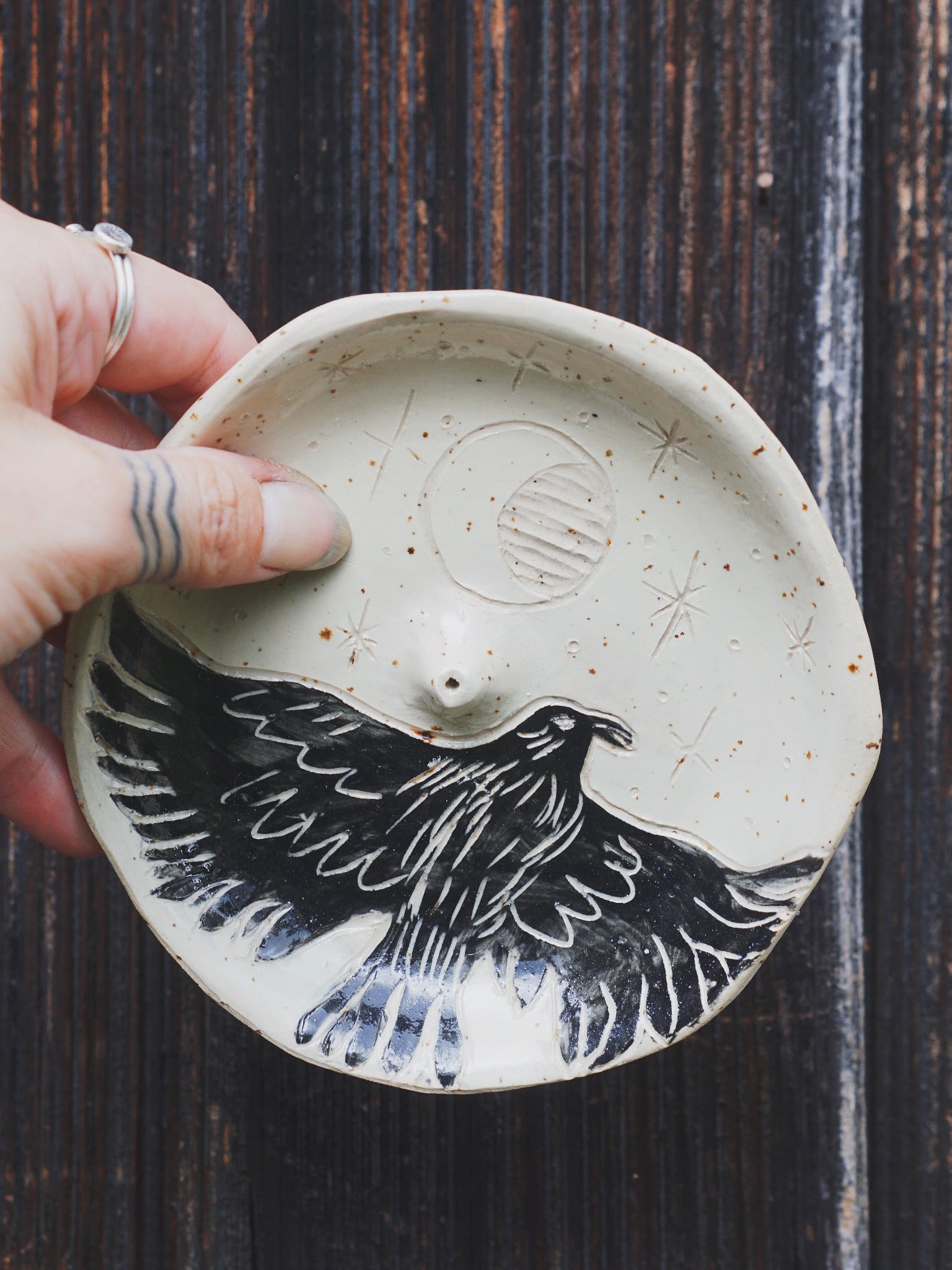 Incense Burner - Raven