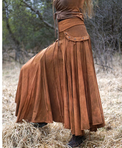 Maxi Fringe Skirt - Rust