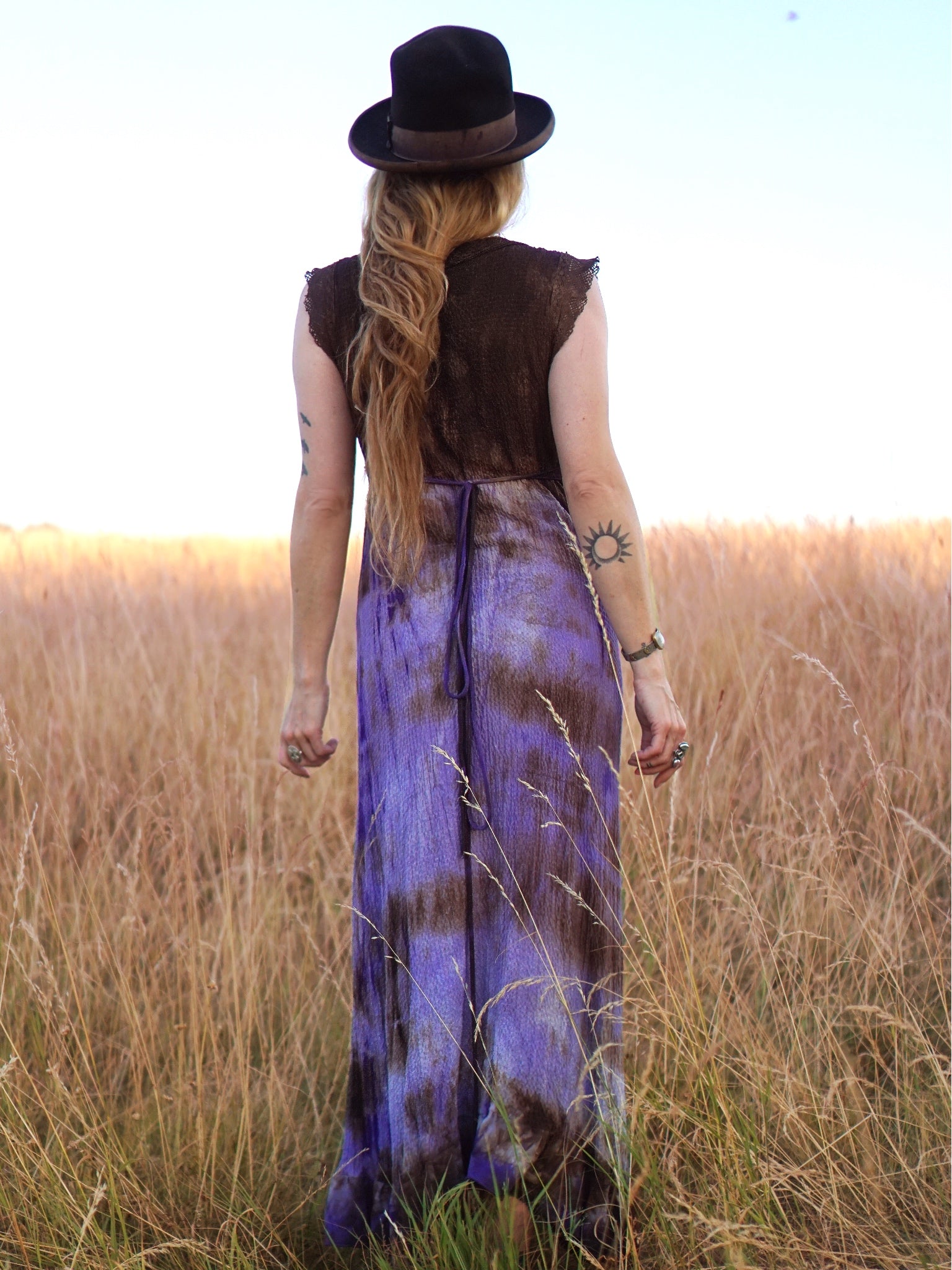 Hippie Maxi Dress - Purple / Cacao