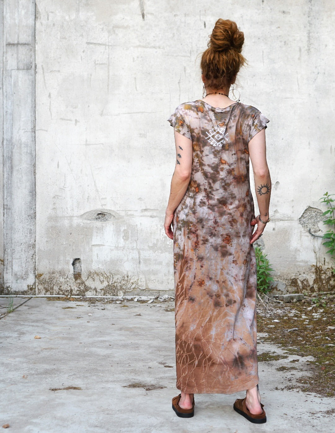 Natural Habitat Midi Relaxed Dress - Copper Flakes/Clay