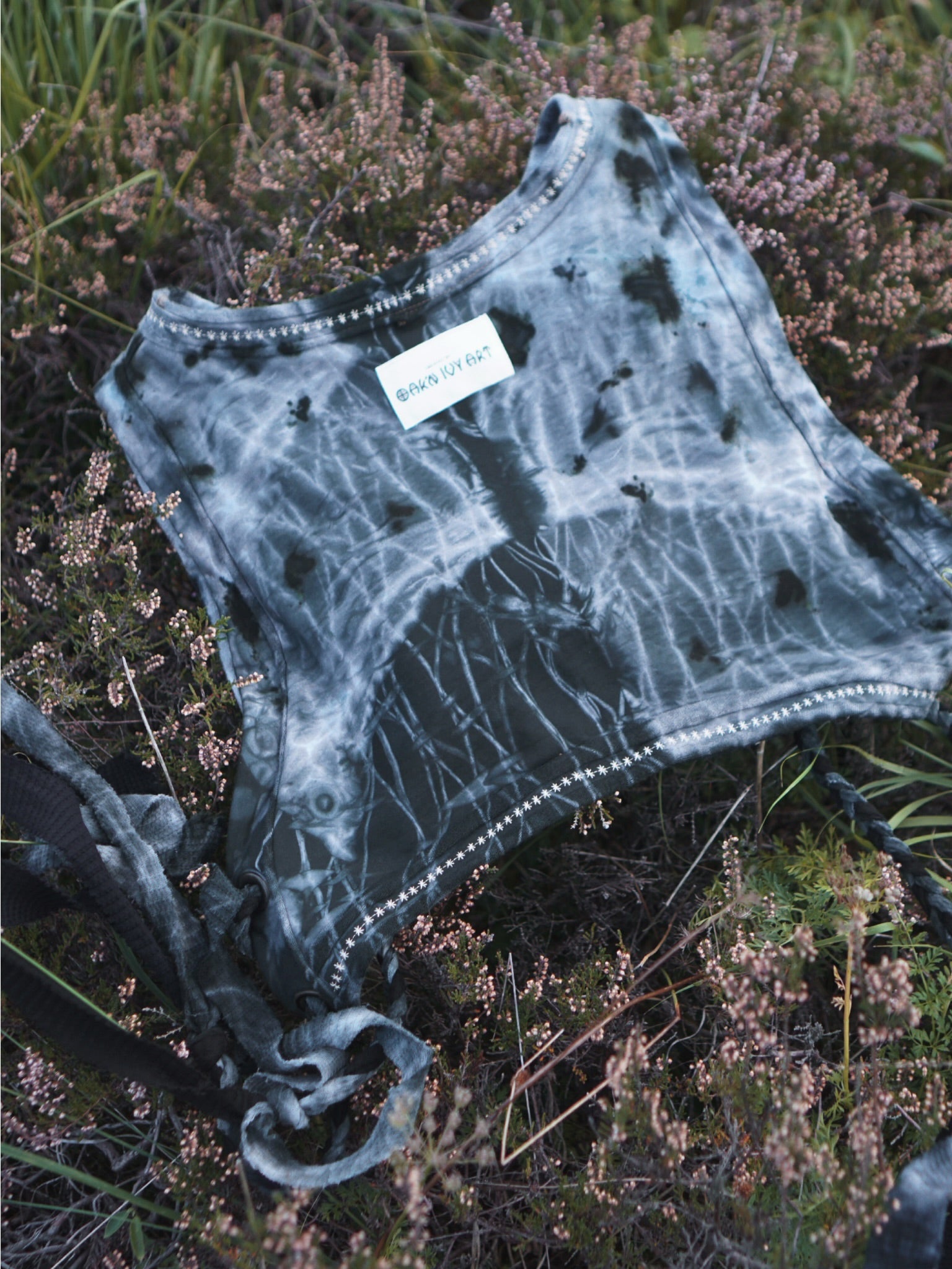 Spiral Bamboo Pullunder -  Black Grey