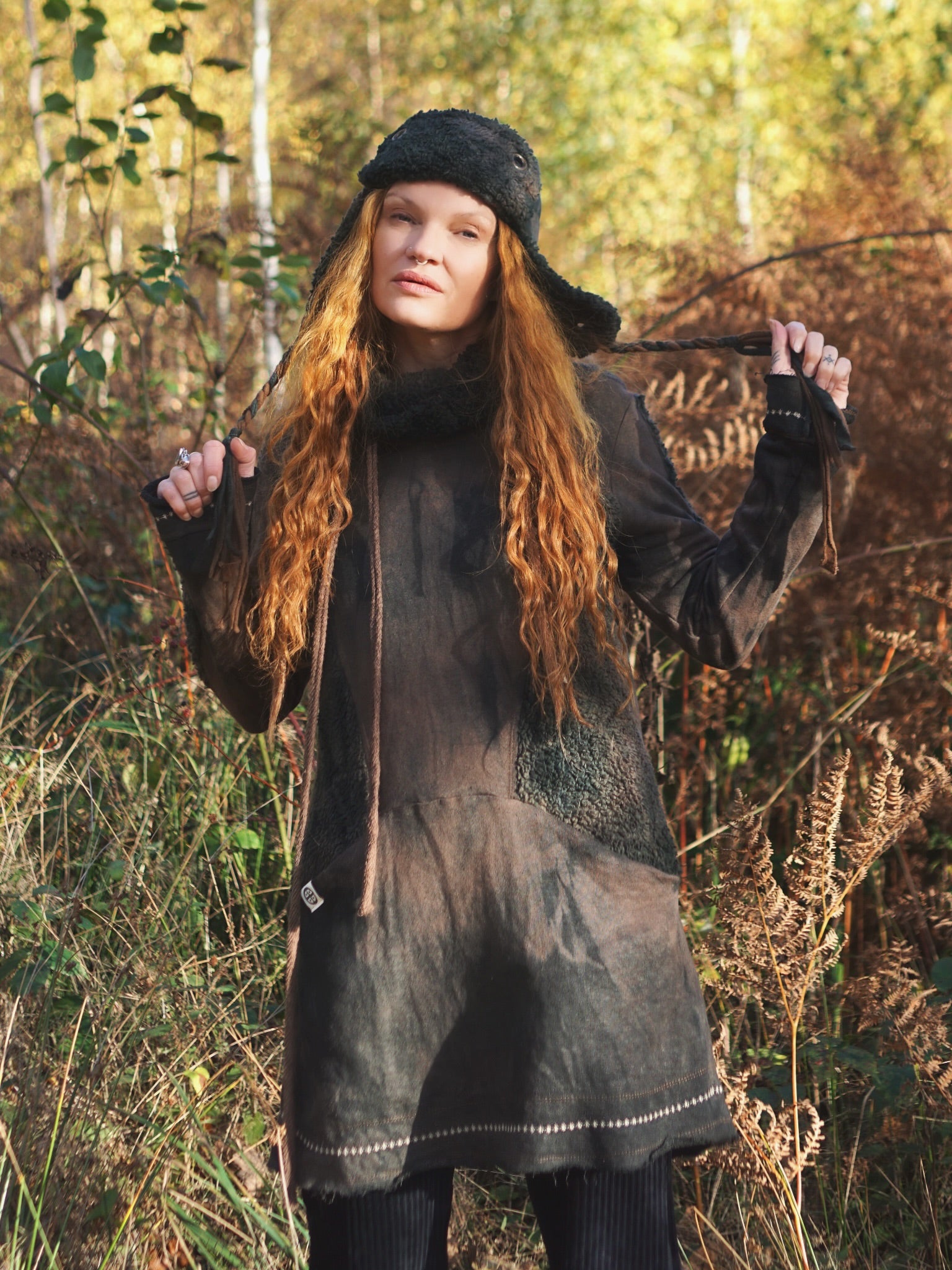 Hemp Long Hoodie - Black Soil