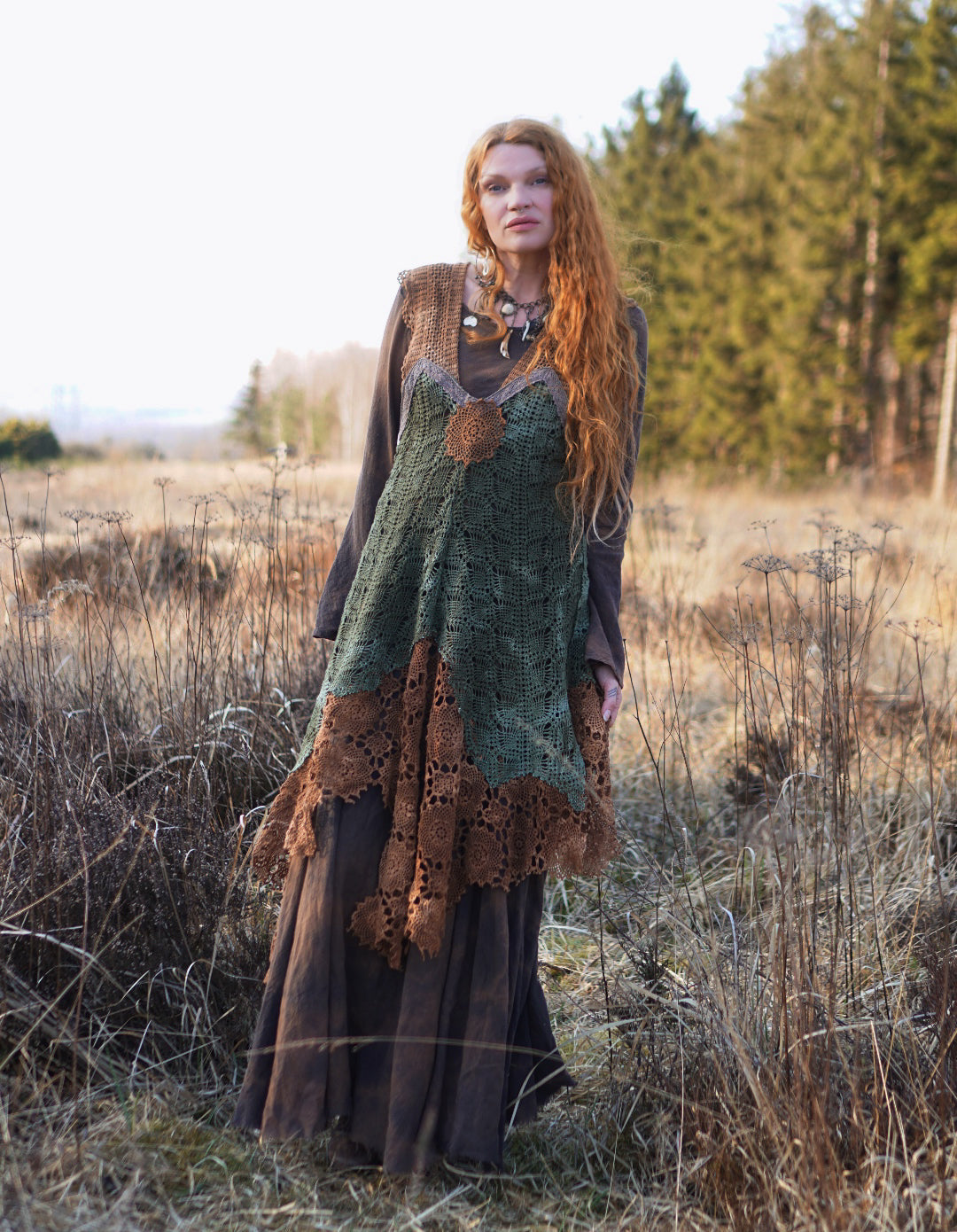 Crochet Patchwork Dress  -  Spring Vibe