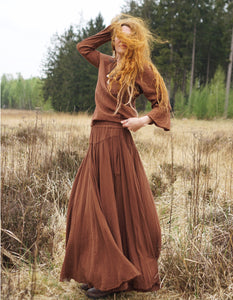 Maxi Skirt - Warm Brown