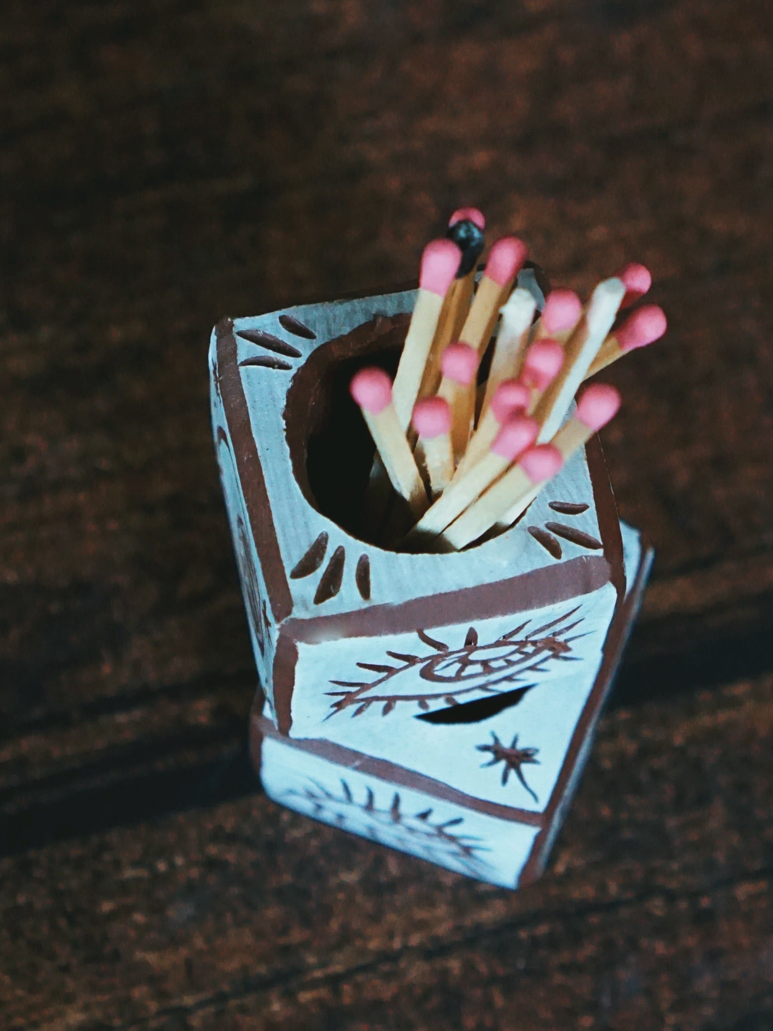 Magic Matchbox and Storage Candleholder - White