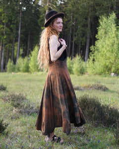 Maxi Bib Dress  -  Black Soil