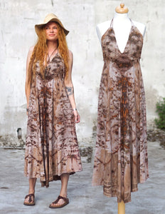 Kali Maxi Dress Natural Habitat - Copper Flakes Clay