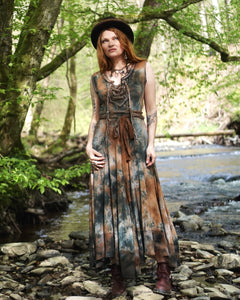 Ella  Maxi Dress - Forest Floor/Black