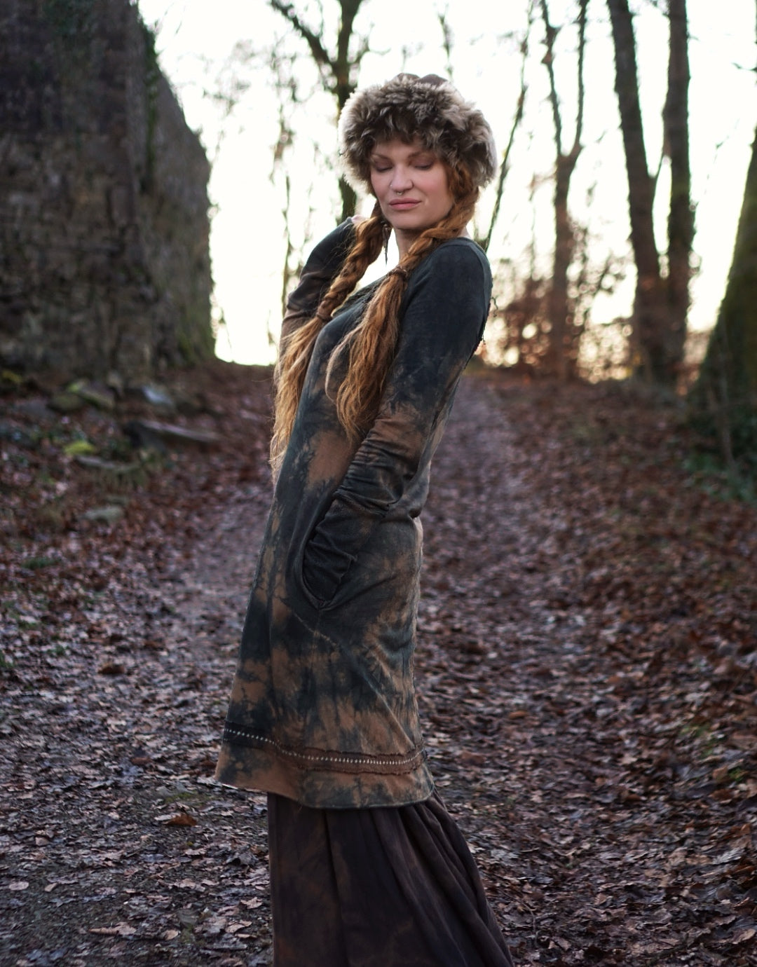 Hemp Winter Dress/Tunic - Black Soil