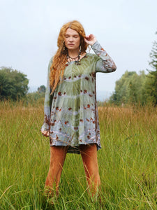 Cozy Oversized Long Sleeve Dress - Mineral Copper Flakes