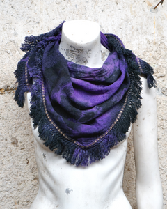 Triangle Scarf - Black Purple