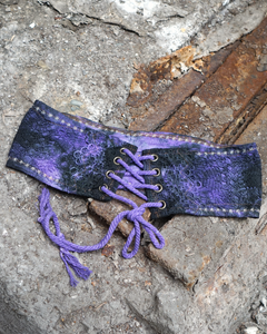 Vintage Lace  Belt  - Black Purple