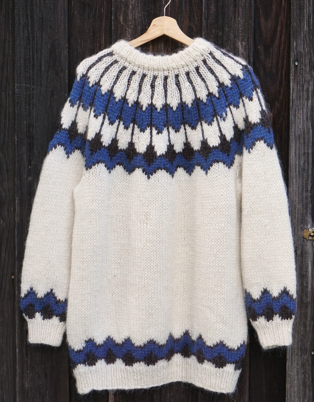 Iceland Knit  Sweater - Nature / Blue