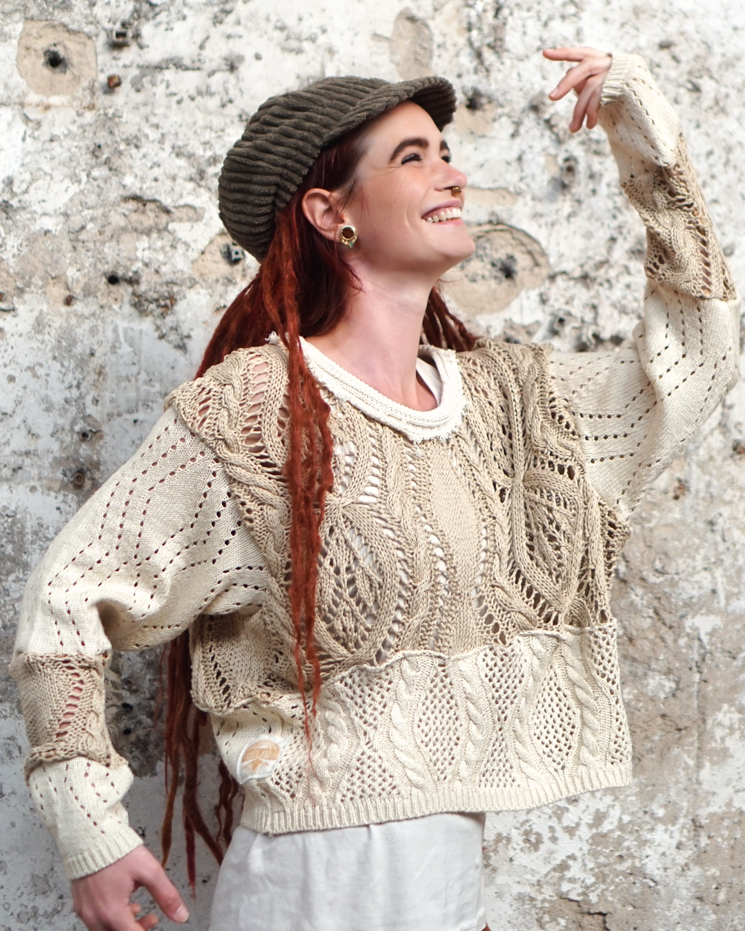 Knit Oversize Jumper - Natural beige