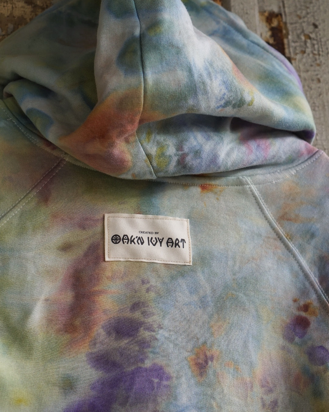 Over Size Crop  Hoodie -  Flower Power