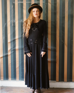 Folkloric Maxi Dress - Raven 🐦‍⬛  Black