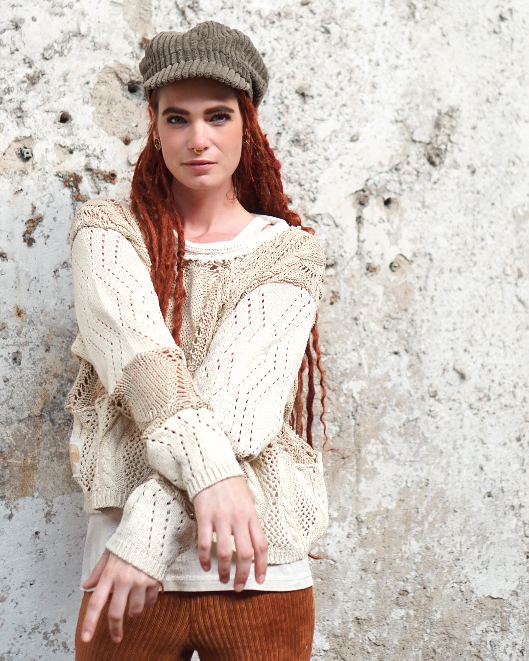 Knit Oversize Jumper - Natural beige