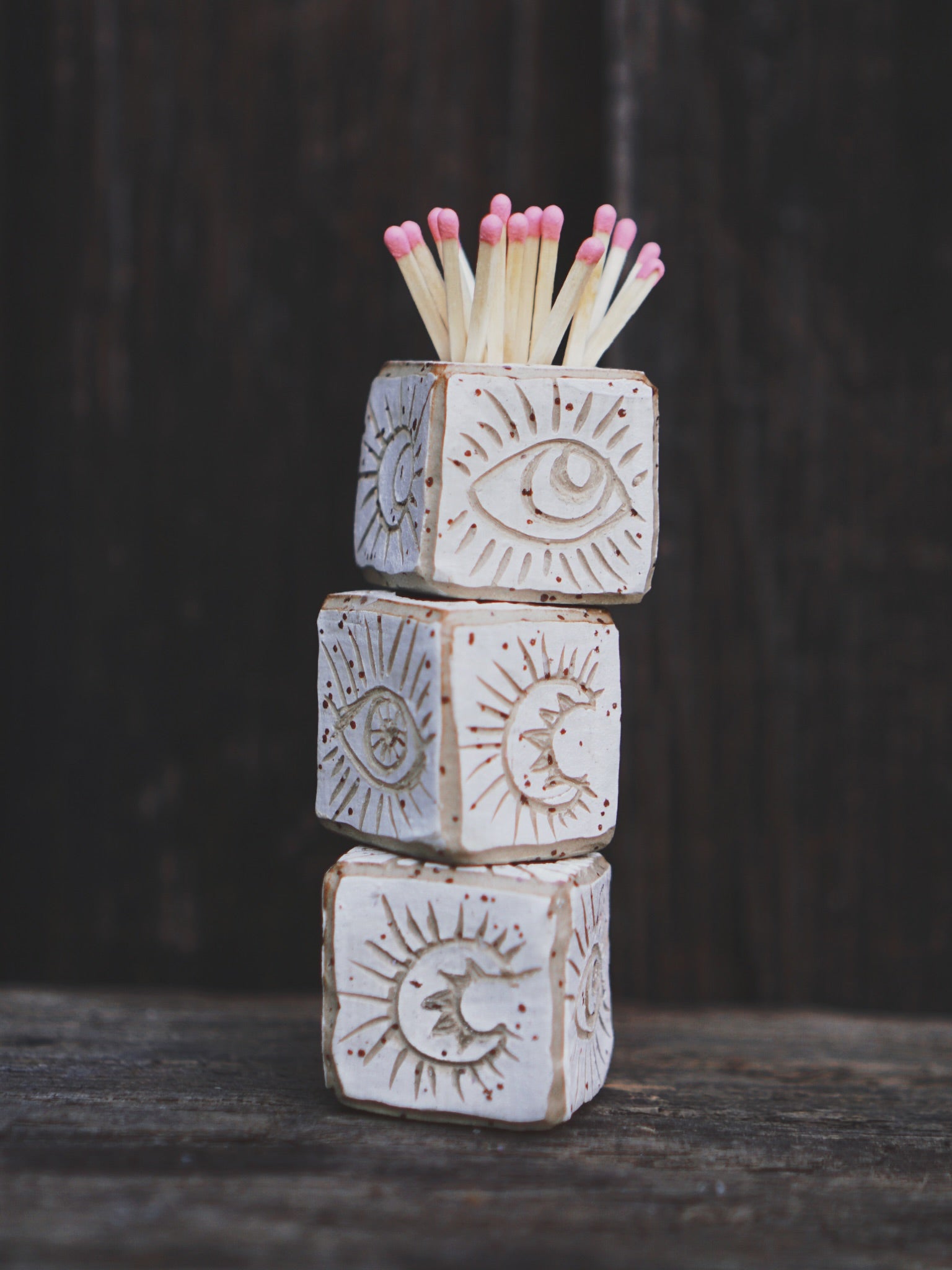 Magic Matchbox Lighter and Storage Candleholder - White