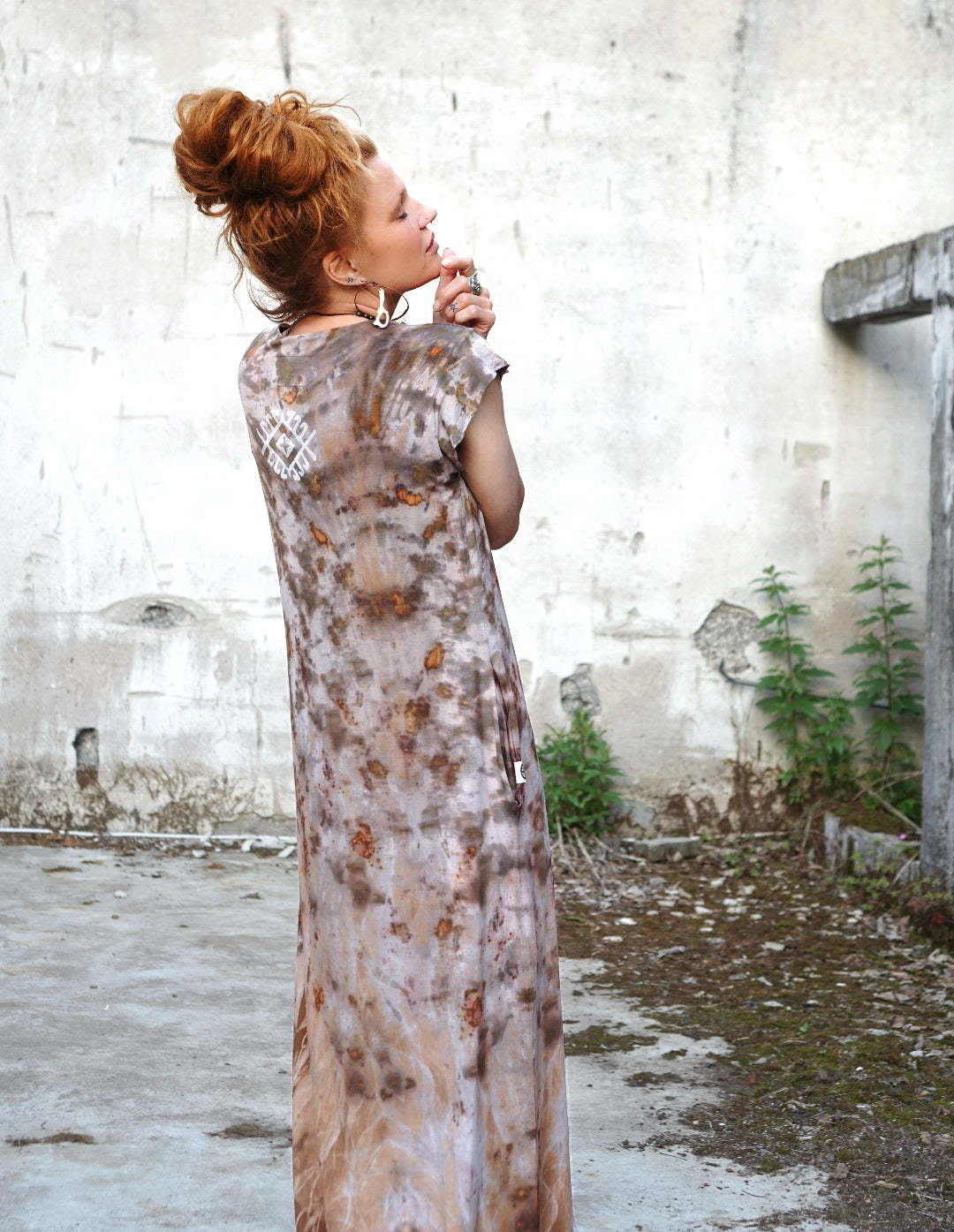Natural Habitat Midi Relaxed Dress - Copper Flakes/Clay
