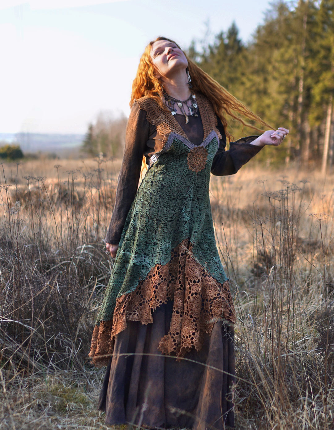 Crochet Patchwork Dress  -  Spring Vibe