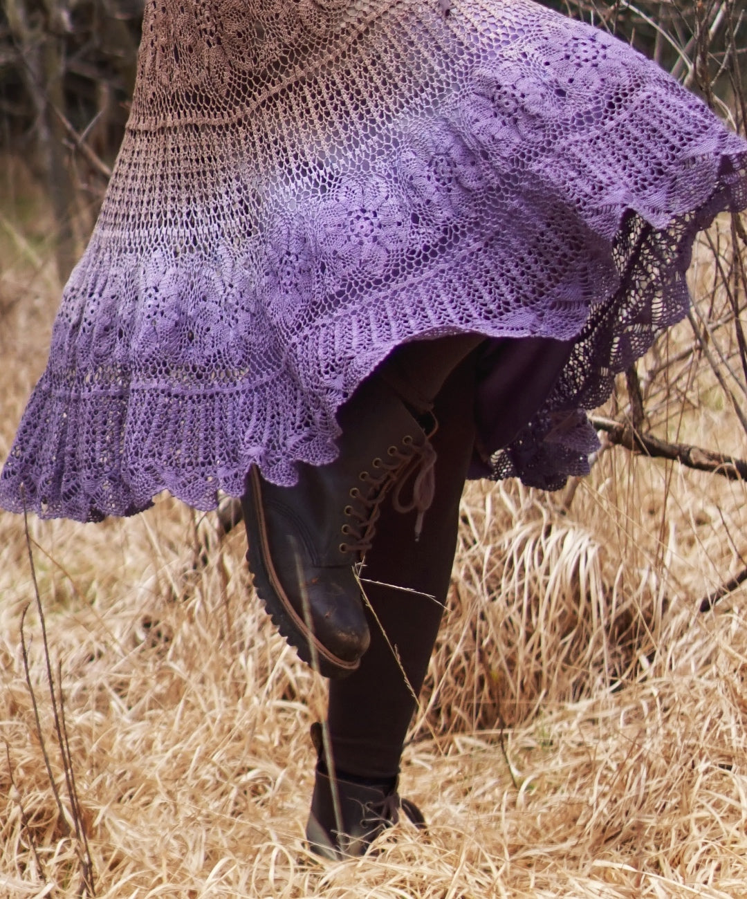 Crochet Skirt - Violett