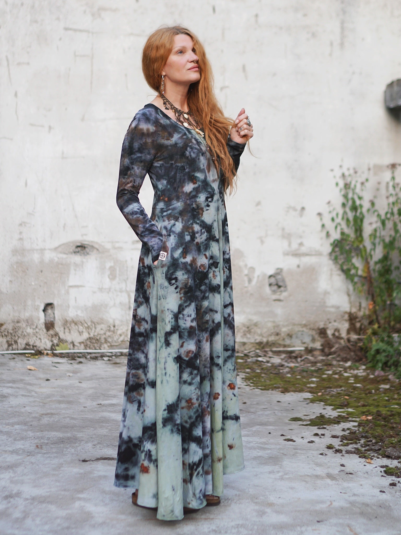 Natural Habitat Cozy Maxi Dress - Copper Flakes …