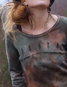 Hemp Longsleeve / Dress - Fallen Leafs