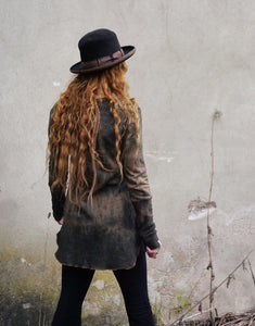 Hemp Longsleeve Dress - Black Soil