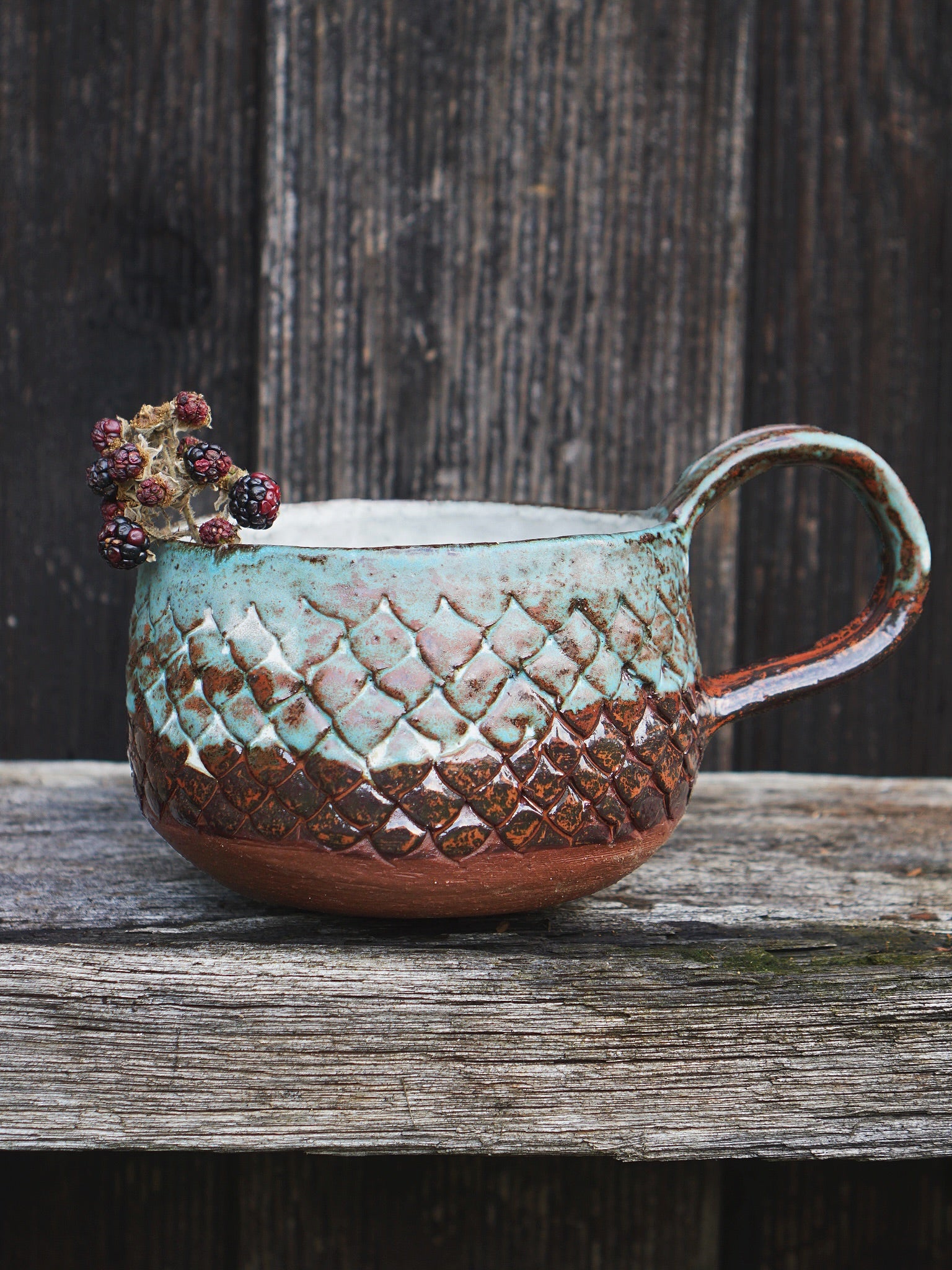 Big Magic Dragon Mug -Mint Copper