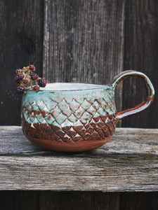 Big Magic Dragon Mug -Mint Copper