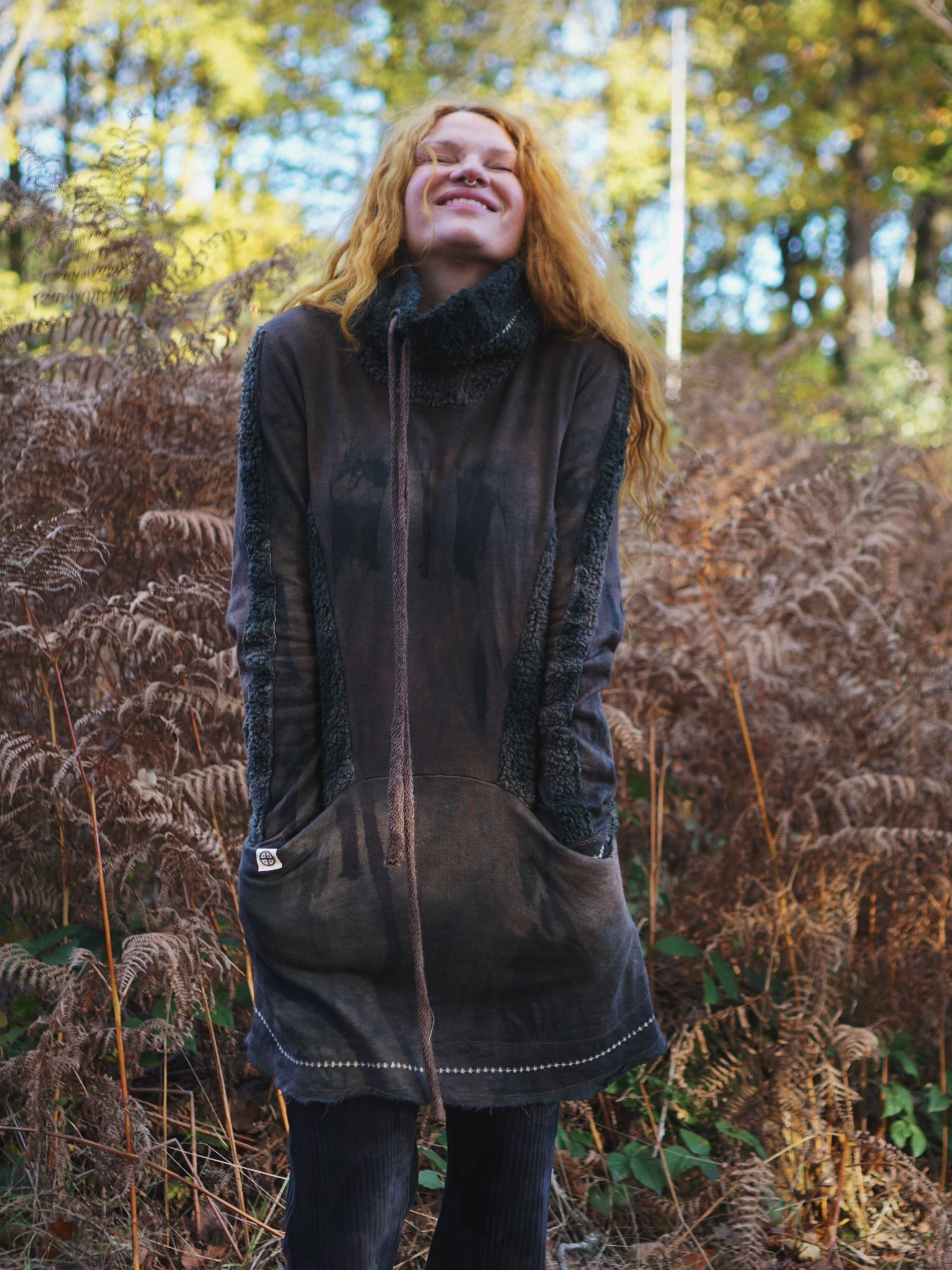 Hemp Long Hoodie - Black Soil