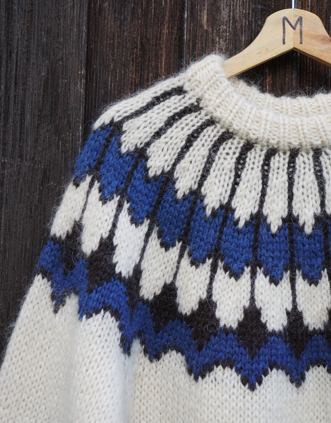 Iceland Knit  Sweater - Nature / Blue